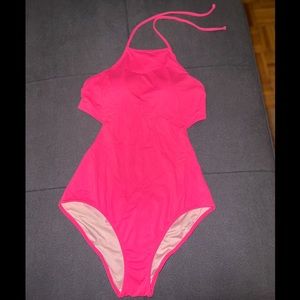 Victoria’s Secret Hot Pink cut out one piece